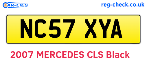 NC57XYA are the vehicle registration plates.