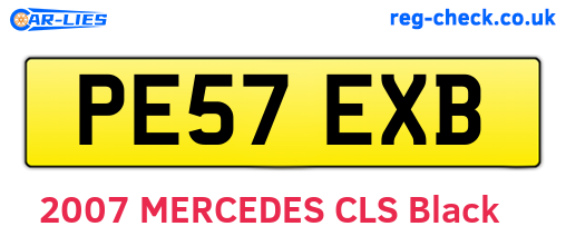 PE57EXB are the vehicle registration plates.
