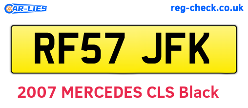 RF57JFK are the vehicle registration plates.