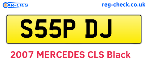 S55PDJ are the vehicle registration plates.