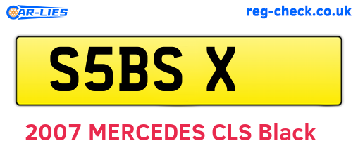 S5BSX are the vehicle registration plates.