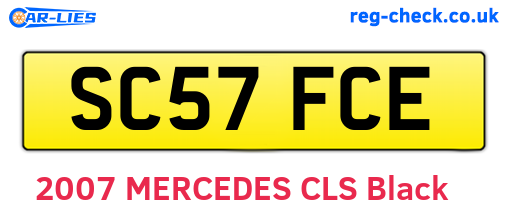 SC57FCE are the vehicle registration plates.