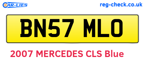 BN57MLO are the vehicle registration plates.