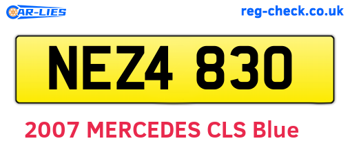 NEZ4830 are the vehicle registration plates.