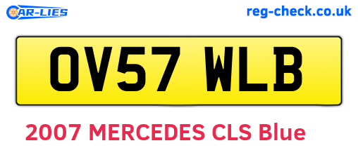 OV57WLB are the vehicle registration plates.