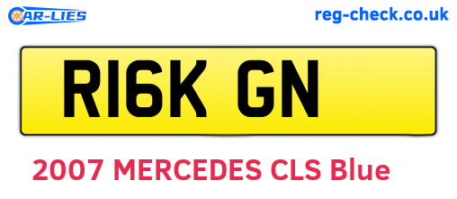 R16KGN are the vehicle registration plates.