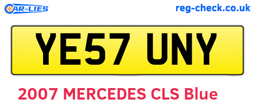 YE57UNY are the vehicle registration plates.