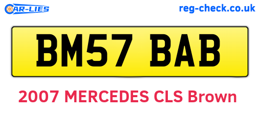 BM57BAB are the vehicle registration plates.