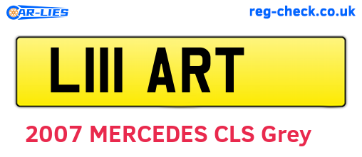 L111ART are the vehicle registration plates.