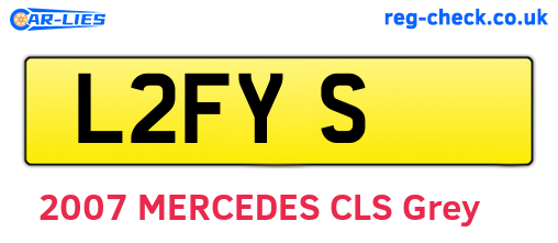 L2FYS are the vehicle registration plates.