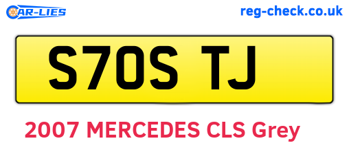 S70STJ are the vehicle registration plates.