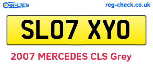 SL07XYO are the vehicle registration plates.