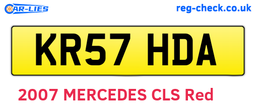 KR57HDA are the vehicle registration plates.