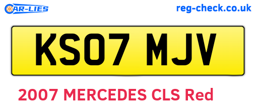 KS07MJV are the vehicle registration plates.