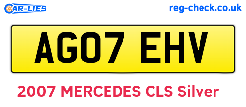 AG07EHV are the vehicle registration plates.