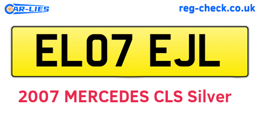 EL07EJL are the vehicle registration plates.