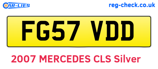FG57VDD are the vehicle registration plates.