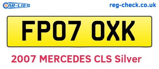 FP07OXK are the vehicle registration plates.