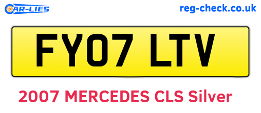 FY07LTV are the vehicle registration plates.