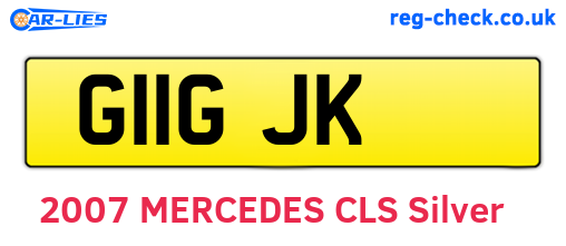 G11GJK are the vehicle registration plates.