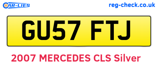 GU57FTJ are the vehicle registration plates.