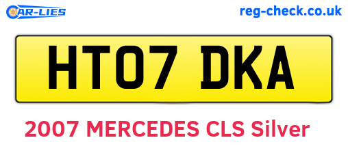 HT07DKA are the vehicle registration plates.