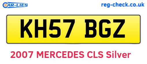 KH57BGZ are the vehicle registration plates.