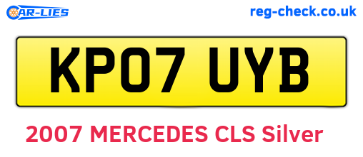 KP07UYB are the vehicle registration plates.