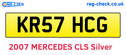 KR57HCG are the vehicle registration plates.