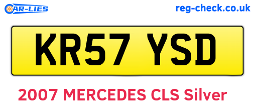 KR57YSD are the vehicle registration plates.