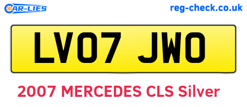 LV07JWO are the vehicle registration plates.