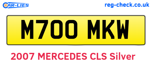 M700MKW are the vehicle registration plates.