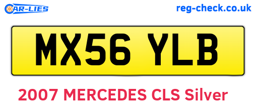 MX56YLB are the vehicle registration plates.