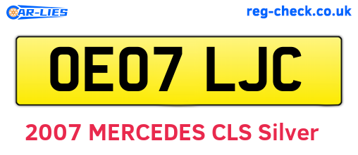OE07LJC are the vehicle registration plates.
