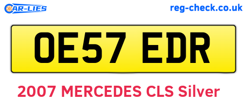 OE57EDR are the vehicle registration plates.