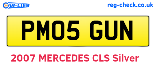PM05GUN are the vehicle registration plates.