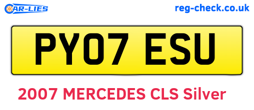 PY07ESU are the vehicle registration plates.