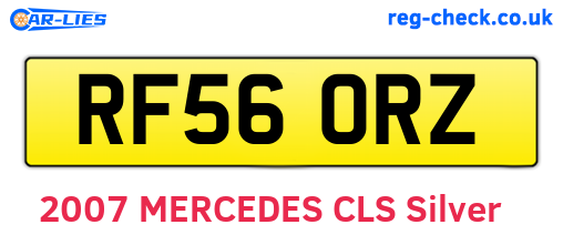 RF56ORZ are the vehicle registration plates.