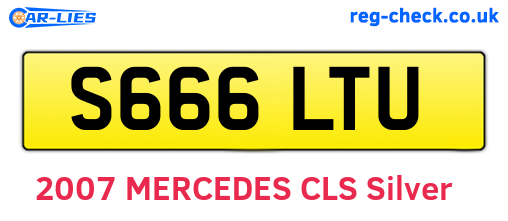 S666LTU are the vehicle registration plates.