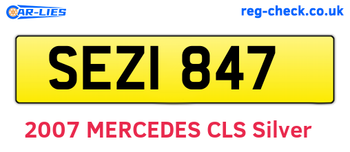 SEZ1847 are the vehicle registration plates.