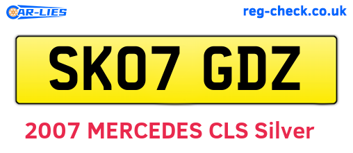 SK07GDZ are the vehicle registration plates.