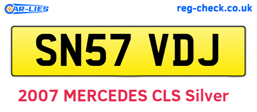 SN57VDJ are the vehicle registration plates.
