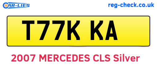 T77KKA are the vehicle registration plates.