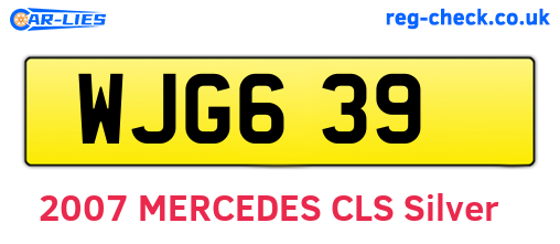 WJG639 are the vehicle registration plates.