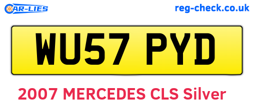 WU57PYD are the vehicle registration plates.