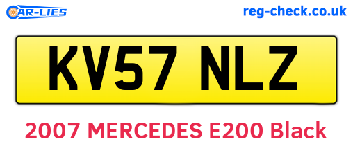 KV57NLZ are the vehicle registration plates.
