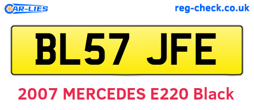 BL57JFE are the vehicle registration plates.