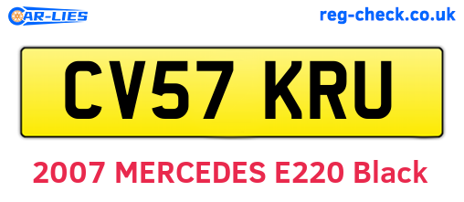 CV57KRU are the vehicle registration plates.