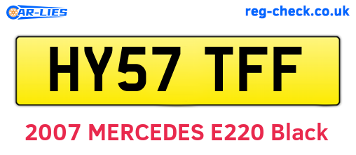 HY57TFF are the vehicle registration plates.