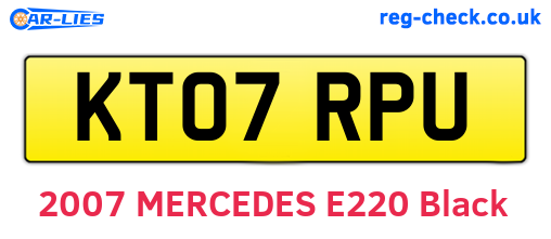 KT07RPU are the vehicle registration plates.